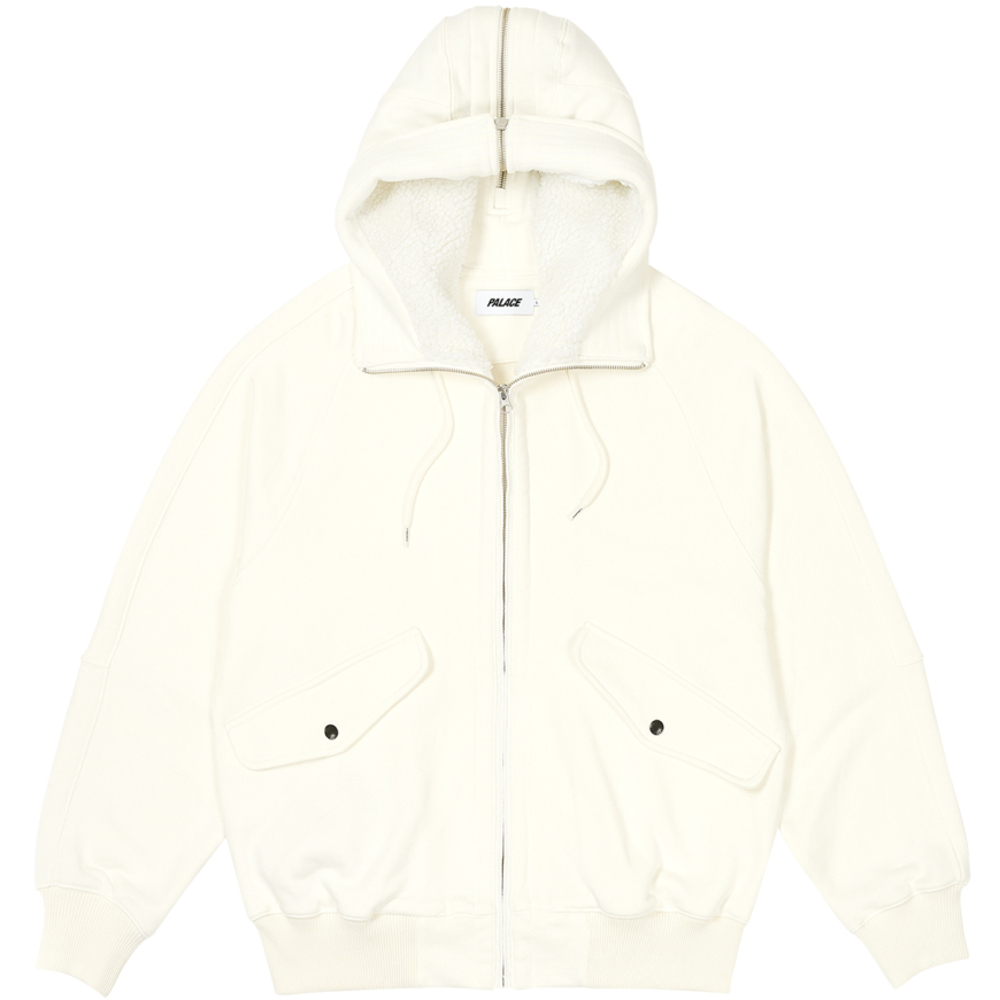 Thumbnail SPLIT HOOD BOMBER SWEAT WHITE one color