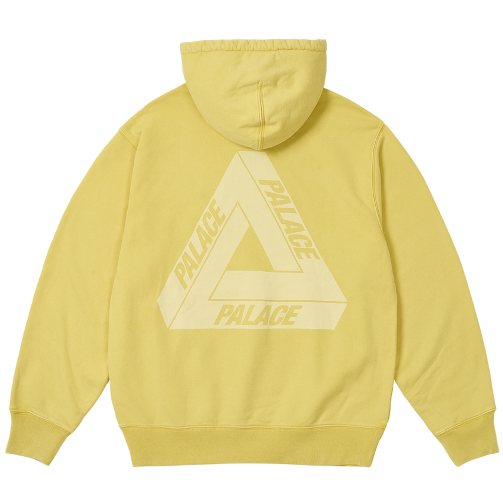 Washed Out Tri-Ferg Hood Yellow - Winter 2023 - Palace Community