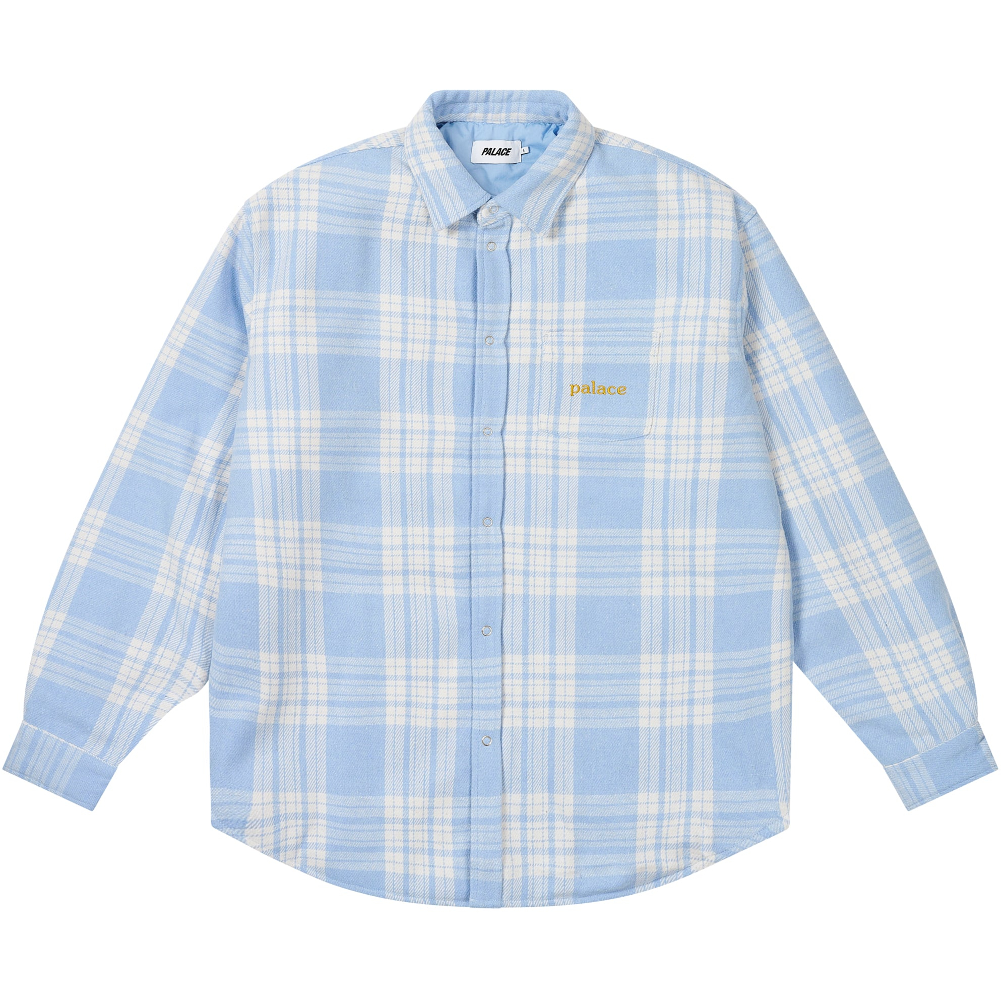 Thumbnail CHECK INSULATED SHIRT FAINT BLUE one color