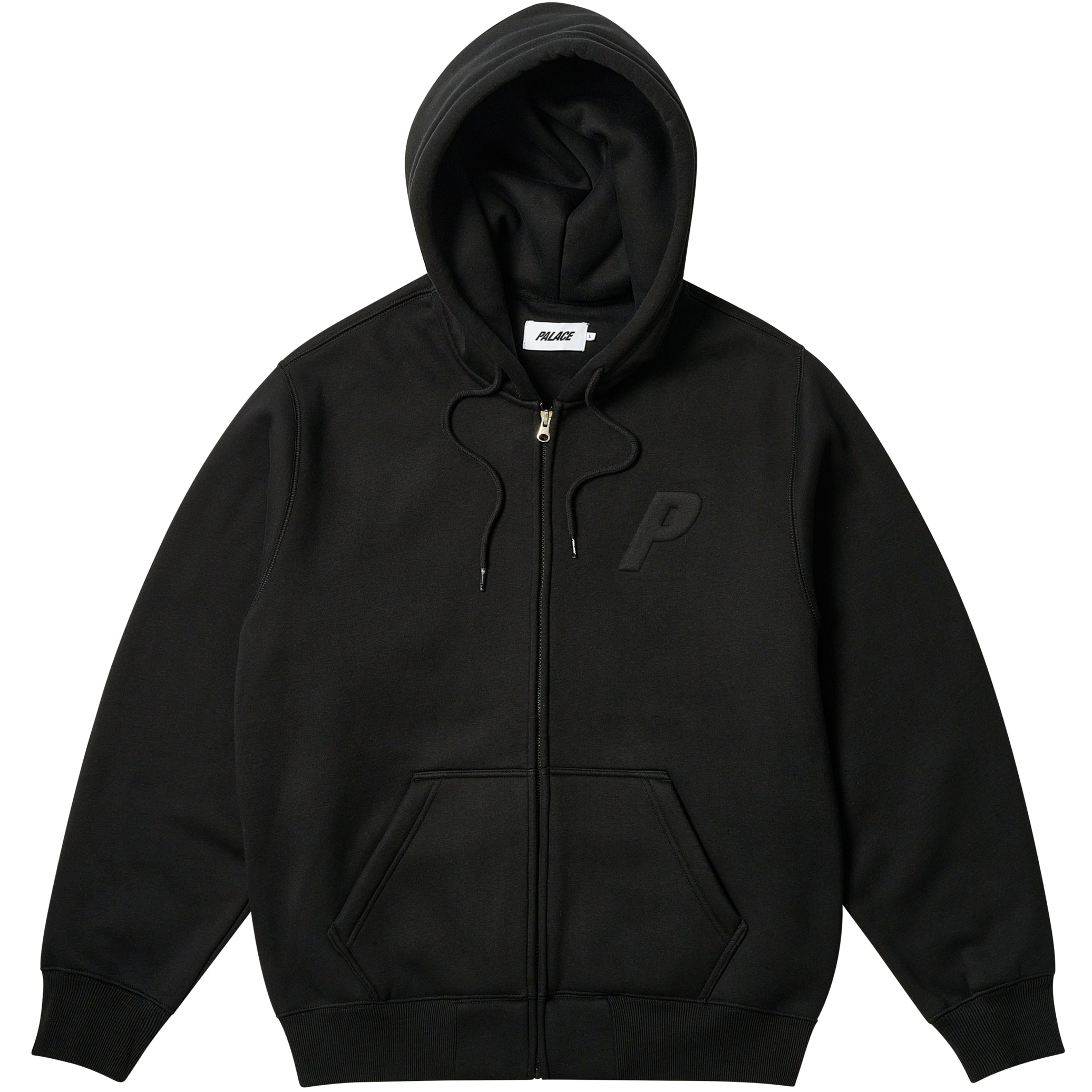 Thumbnail THERMAL EMBOSSED P3 ZIP HOOD BLACK one color