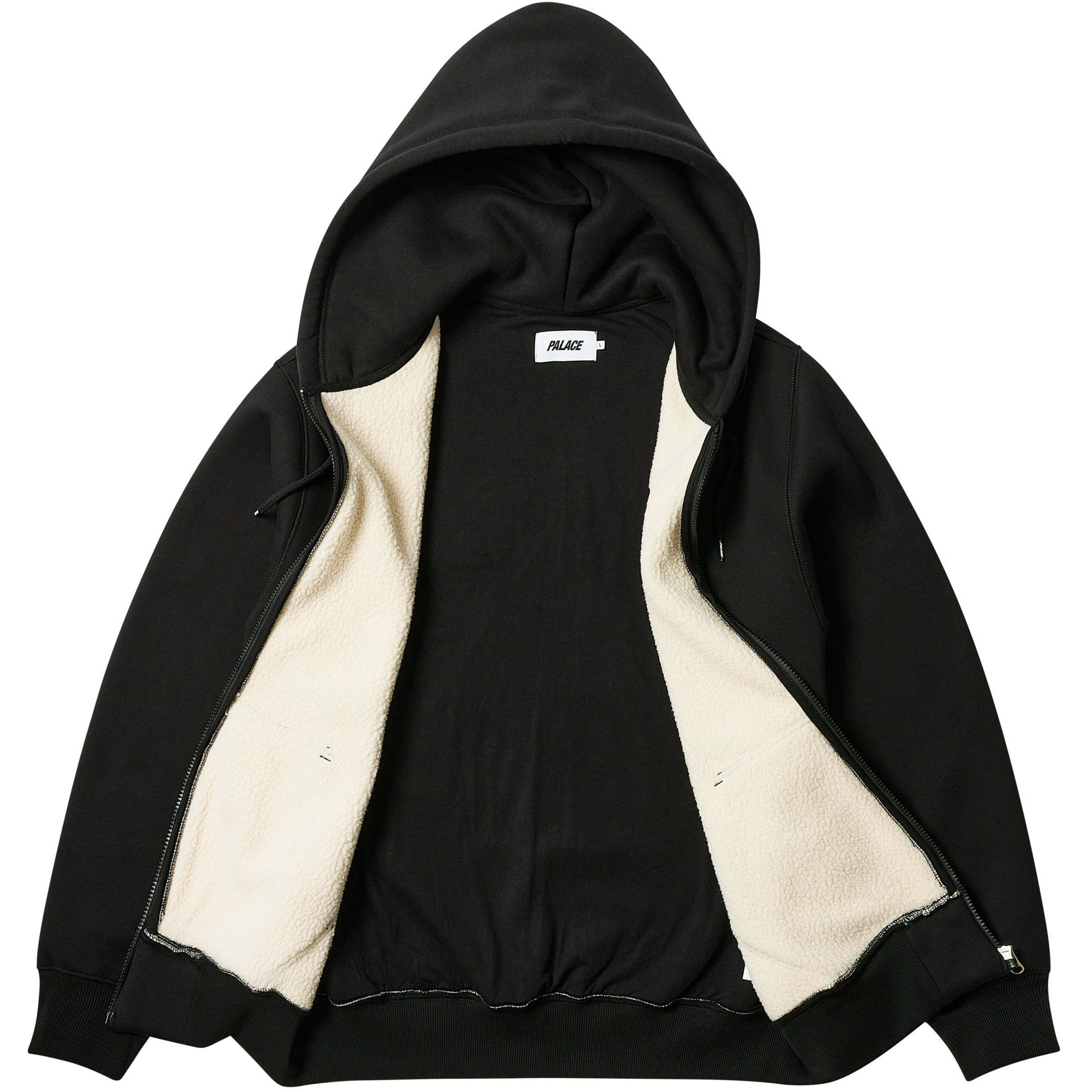 Thumbnail THERMAL EMBOSSED P3 ZIP HOOD BLACK one color