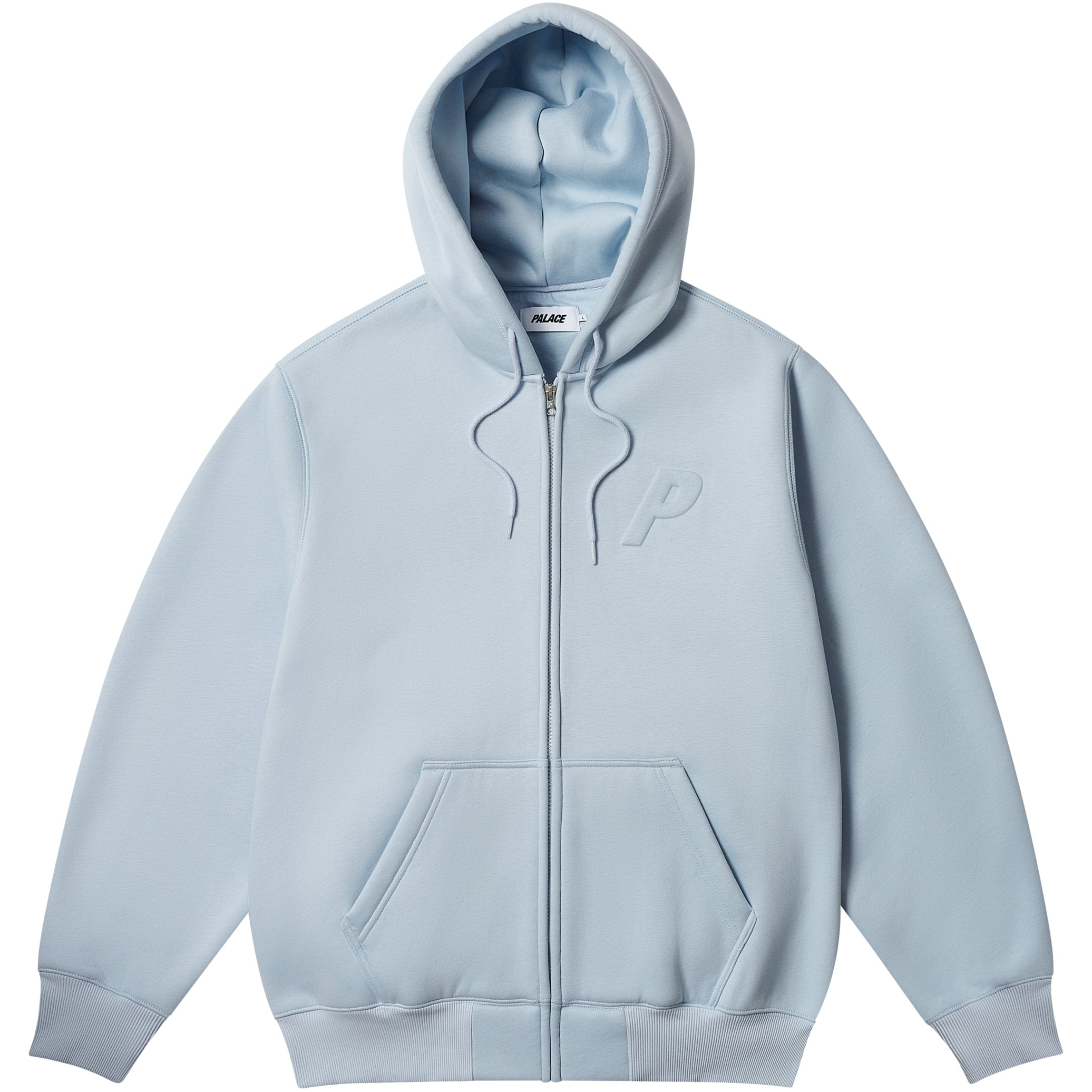 Thumbnail THERMAL EMBOSSED P3 ZIP HOOD FAINT BLUE one color