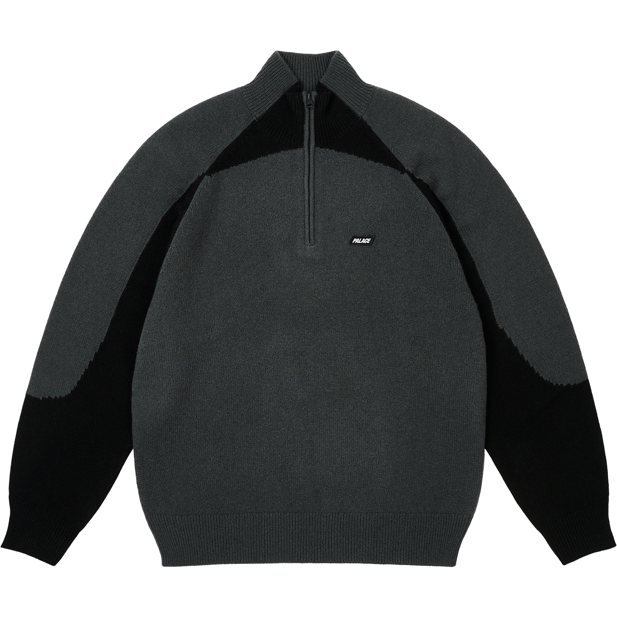 Thumbnail TRIAL 1/4 ZIP KNIT BLACK one color