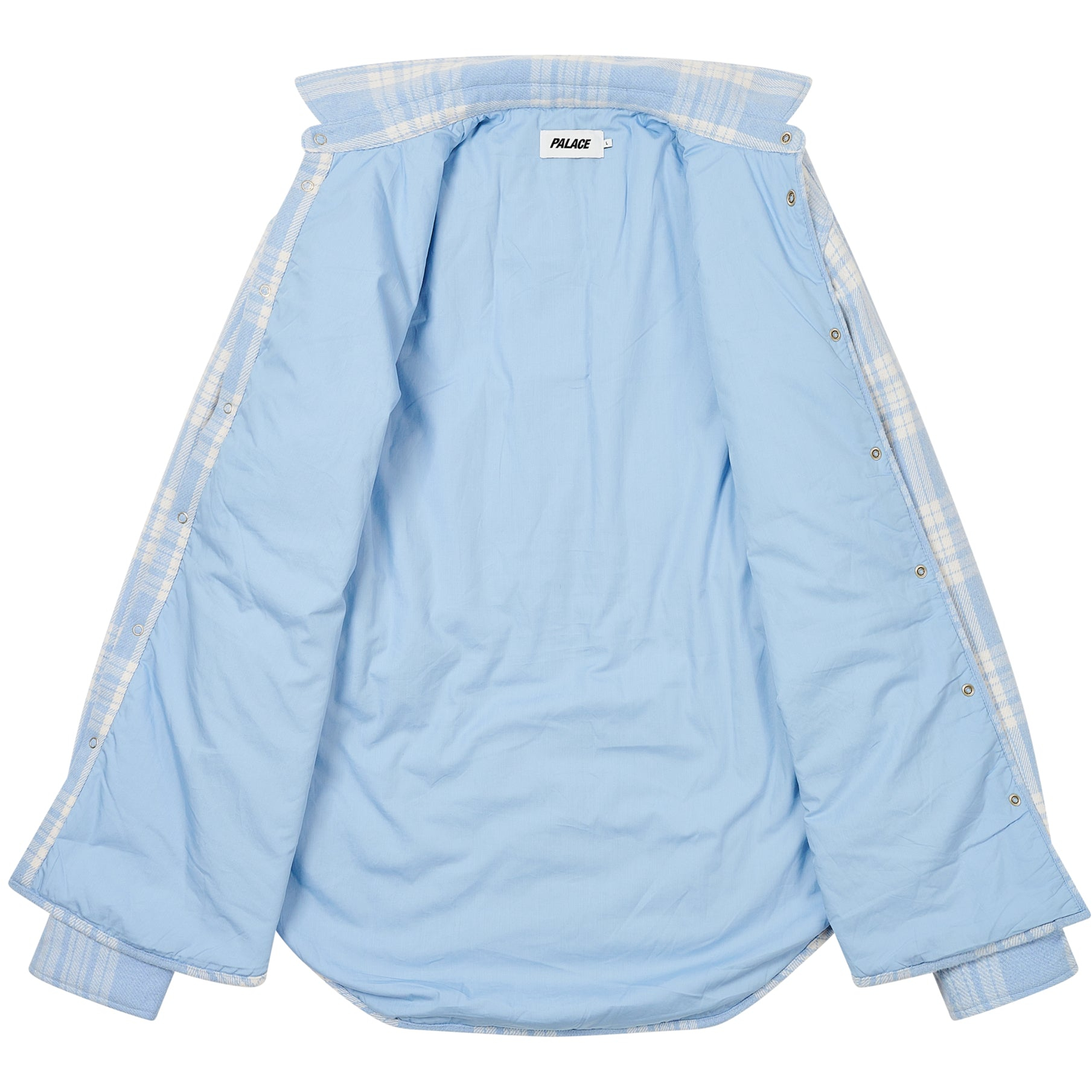 Thumbnail CHECK INSULATED SHIRT FAINT BLUE one color