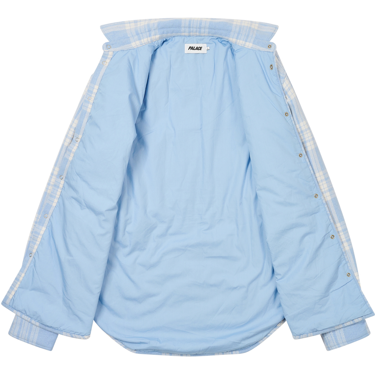 Thumbnail CHECK INSULATED SHIRT FAINT BLUE one color