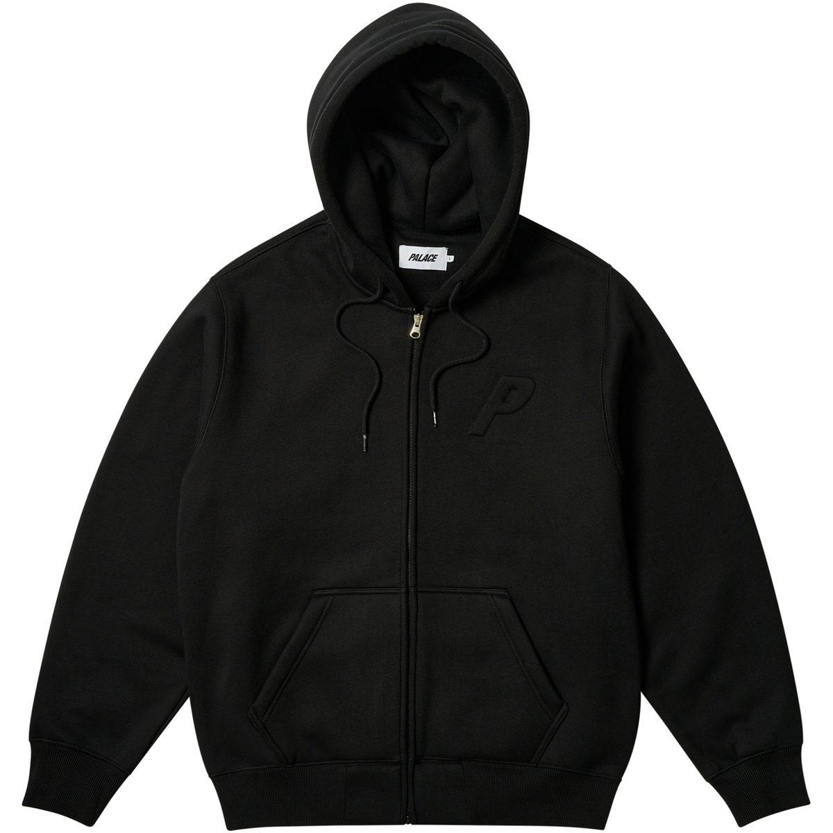 Thumbnail THERMAL EMBOSSED P3 ZIP HOOD BLACK one color