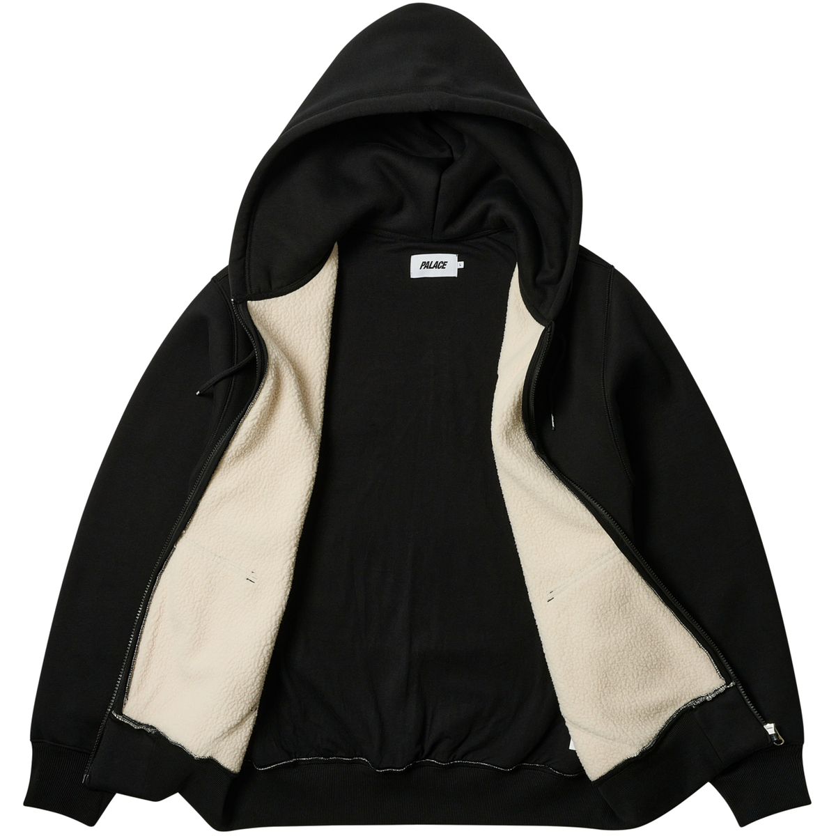 Thumbnail THERMAL EMBOSSED P3 ZIP HOOD BLACK one color