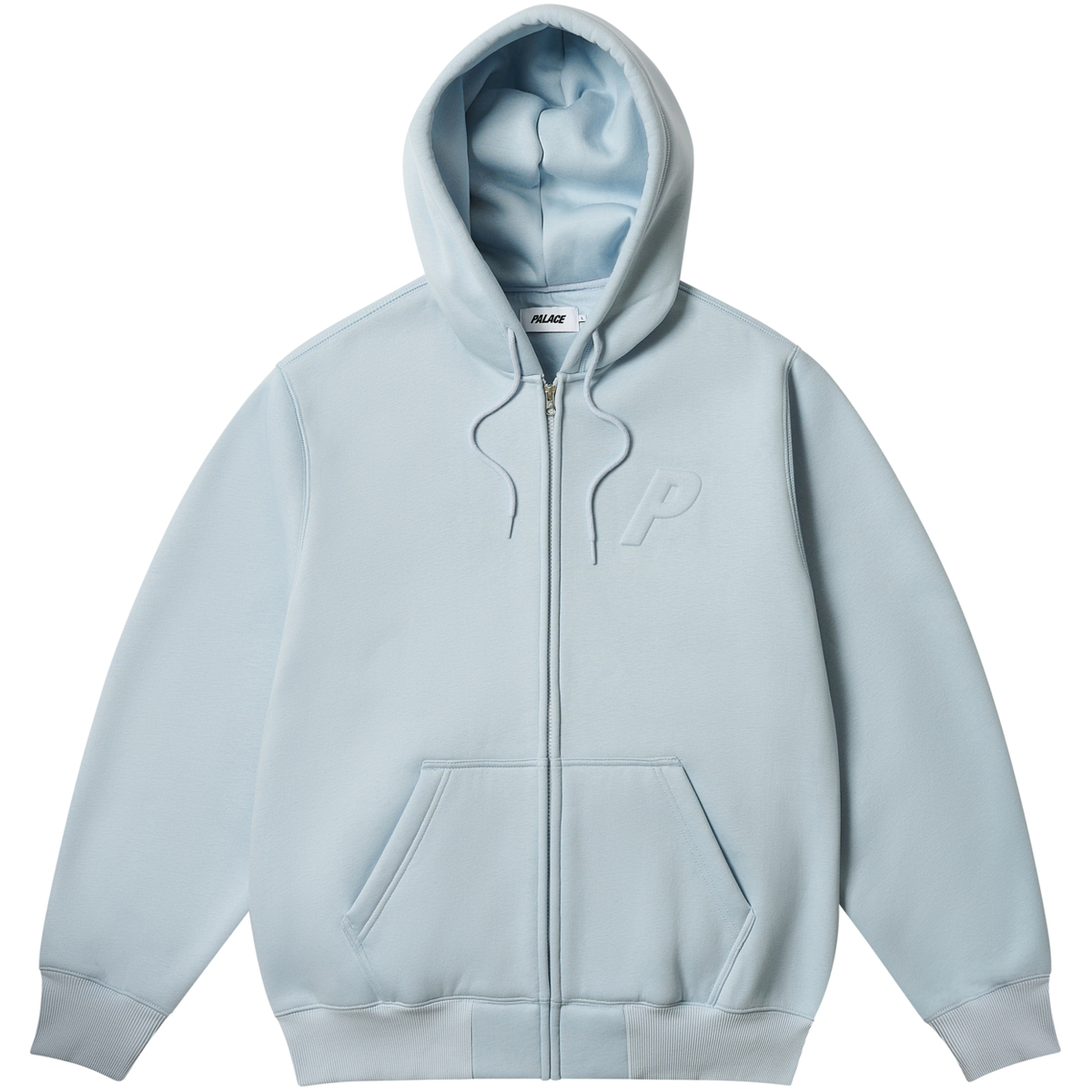 Thumbnail THERMAL EMBOSSED P3 ZIP HOOD FAINT BLUE one color