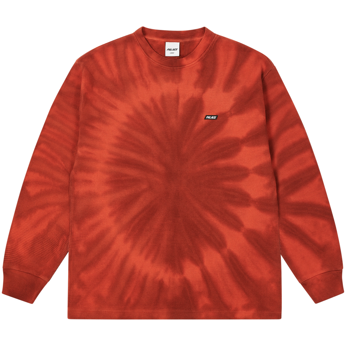 Thumbnail TIE-DYE WAFFLE LONGSLEEVE BURNT ORANGE one color