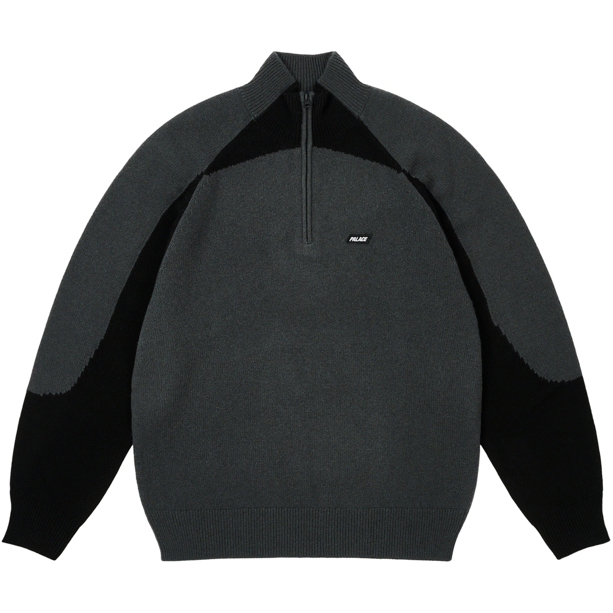 Thumbnail TRIAL 1/4 ZIP KNIT BLACK one color